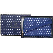 Wholesale - *OUTSIDE OF CA* SMALL BLUE POLKA DOT ZIPPER WALLET IN GIFT BOX, UPC: 4890808260357